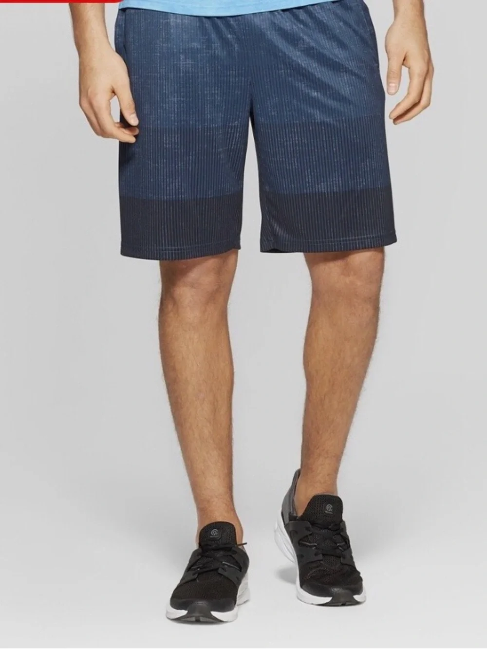 Champion Men's Gradient Navy and Dark Blue Athletic Shorts